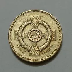 سکه کلکسیونی ۱ پوند یادبودی انگلیس ۲۰۰۱ ملکه الیزابت %