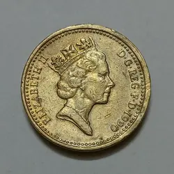 سکه کلکسیونی ۱ پوند یادبودی انگلیس ۱۹۹۰ ملکه الیزابت %