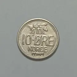 سکه کلکسیونی ۱۰ اوره نروژ ۱۹۶۹ %