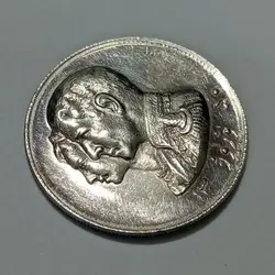 مدال نقره نوروز شاه و فرح محمدرضا پهلوی ۱۳۵۰ (چوگان) AU %