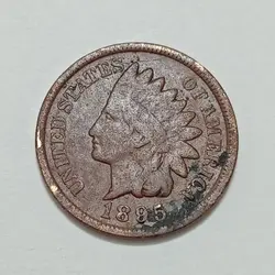 سکه خارجی ۱ سنت کمیاب آمریکا ۱۸۹۵ ( سرخپوست ) %