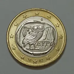 سکه کلکسیونی ۱ یورو یونان ۲۰۰۲ (کیفیت بانکی) %