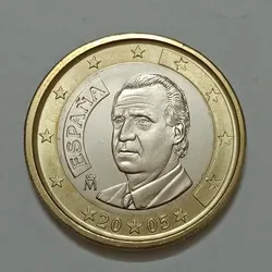 سکه کلکسیونی ۱ یورو اسپانیا ۲۰۰۵ (کیفیت بانکی) %