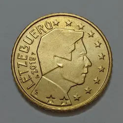 سکه کلکسیونی ۵۰ سنت یورو لوکزامبورگ ۲۰۱۵ (کیفیت بانکی) %