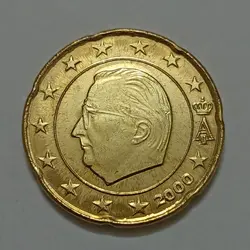 سکه کلکسیونی ۲۰ سنت یورو بلژیک ۲۰۰۰ (کیفیت بانکی) %