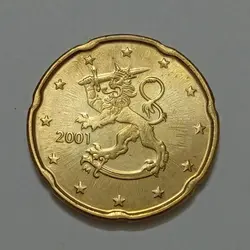 سکه کلکسیونی ۲۰ سنت یورو فنلاند ۲۰۰۱ (کیفیت بانکی) %