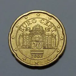 سکه کلکسیونی ۲۰ سنت یورو اتریش ۲۰۰۲ %