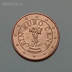 سکه کلکسیونی ۱ سنت یورو اتریش ۲۰۰۸ (کیفیت بانکی) %