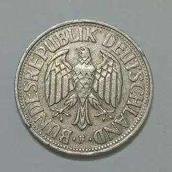 سکه کلکسیونی ۱ مارک آلمان ۱۹۵۴ (تاریخ کمیاب) %