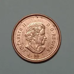 سکه خارجی ۱ سنت کانادا ۲۰۰۸ ملکه الیزابت %