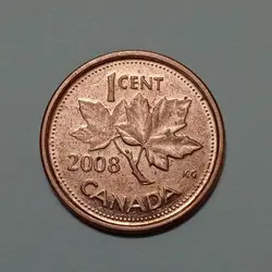 سکه خارجی ۱ سنت کانادا ۲۰۰۸ ملکه الیزابت %