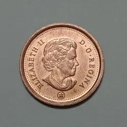 سکه خارجی ۱ سنت کانادا ۲۰۱۱ ملکه الیزابت %