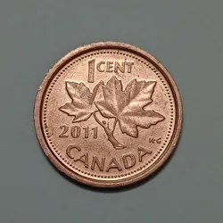 سکه خارجی ۱ سنت کانادا ۲۰۱۱ ملکه الیزابت %