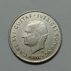 سکه خارجی ۱ کرون سوئد ۲۰۰۲ %