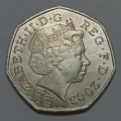 سکه کلکسیونی نیم پوند (۵۰ پنس) یادبودی انگلیس ۲۰۰۳ %