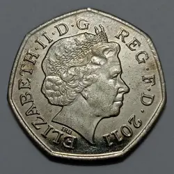 سکه کلکسیونی نیم پوند (۵۰ پنس) یادبودی انگلیس ۲۰۱۱ ( المپیک) %