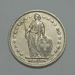 سکه خارجی ۱ فرانک سوئیس ۱۹۷۴ %