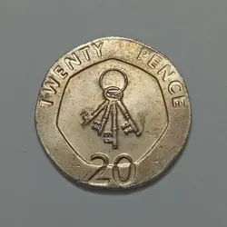 سکه خارجی ۲۰ پنس بسیار کمیاب جبل الطارق ۲۰۱۳ %