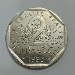 سکه کلکسیونی ۲ فرانک یادبودی فرانسه ۱۹۹۳ %