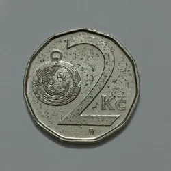 سکه خارجی ۲ کرونی جمهوری چک ۲۰۰۱ (کیفیت بانکی) %
