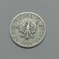 سکه خارجی ۱۰ گروژی لهستان ۱۹۴۹ %