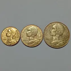 ست ۳ عددی سکه های فرانسه %