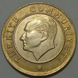 سکه خارجی ۱ لیر دو فلزی ترکیه ۲۰۱۷ %