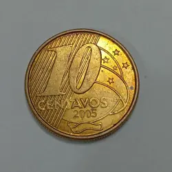 سکه خارجی کلکسیونی ۱۰ سنتاوو برزیل ۲۰۰۵ %