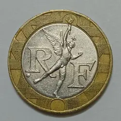 سکه کلکسیونی ۱۰ فرانک دوفلزی فرانسه ۱۹۹۰ %