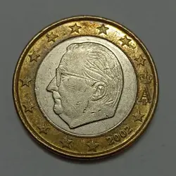 سکه خارجی 1 یورو بلژیک 2002 %