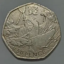 سکه خارجی 50 پنس (نیم پوند) یادبودی کمیاب انگلیس 2011 %