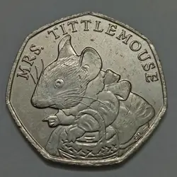 سکه خارجی 50 پنس (نیم پوند) یادبودی کمیاب انگلیس 2018 %