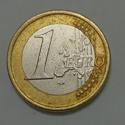سکه خارجی 1 یورو کمیاب اسپانیا 2001 %