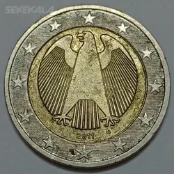 سکه خارجی 2 و 1 یورو آلمان %