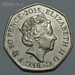 سکه کلکسیونی نیم پوند (۵۰ پنس) یادبودی انگلیس ۲۰۱۵ %