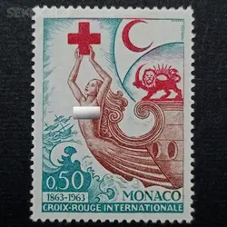تمبر شیر و خورشید سرخ ۱۹۶۳ کشور موناکو (بسیار کمیاب) %
