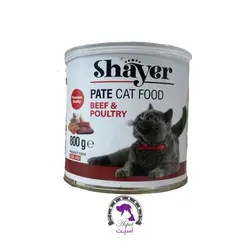 کنسرو گربه شایر با طعم گوشت گوساله و ماکیان 800 گرمی
