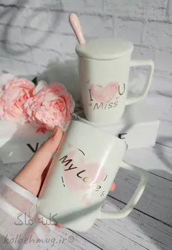 لیوان قلبی قاشق دار