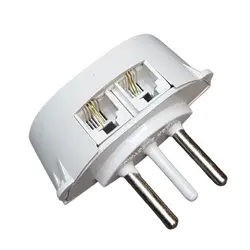 سه شاخه تلفن 2سوکت