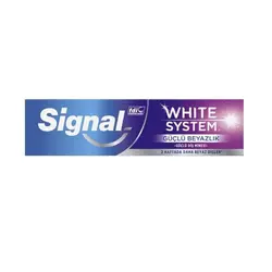 مشخصات، خرید و قیمت خمیر دندان سفید کننده سیگنال سری White System مدل Guclu Beyazlik حجم 75 میل ⭐️ روژینو
