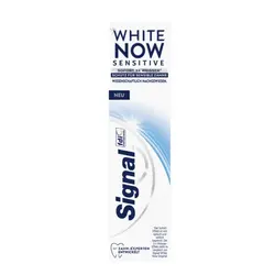 مشخصات، خرید و قیمت خمیر دندان سفید کننده سیگنال سری White Now مدل Sensitive حجم 75 میل ⭐️ روژینو