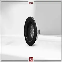 چراغ LED توکار نورا قطر 15 (بدنه مشکی) – زاویه 90 – DR22 | قیمت کارخانه و فروش مستقیم💡آلتون رای