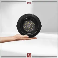 چراغ LED توکار نورا قطر 20 (بدنه مشکی) – زاویه 90و60 –DR13 | قیمت کارخانه و فروش مستقیم💡آلتون رای