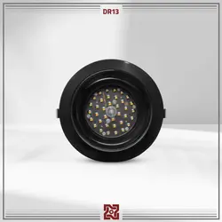 چراغ LED توکار نورا قطر 20 (بدنه مشکی) – زاویه 90و60 –DR13 | قیمت کارخانه و فروش مستقیم💡آلتون رای