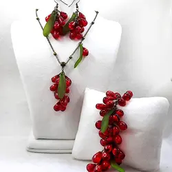 ست دونه انار یلدایی - خرازی آرامیس اکسسوری دخترانه-اکسسوری یلدایی-نیم ست انار-شب یلدایی