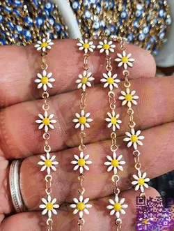 زنجیر بابونه درجه یک برنجی واحد0/5متری - خرازی آرامیس بابونه استیل-زنجیربابونه-بابونه متری