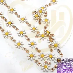 زنجیر بابونه درجه یک برنجی واحد0/5متری - خرازی آرامیس بابونه استیل-زنجیربابونه-بابونه متری