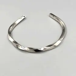 دستبند بنگل پیچ نقره ای رنگ ثابت - خرازی آرامیس دستبندبنگل