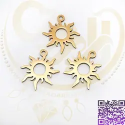 آویز استیل خورشید کد24 - خرازی آرامیس - آویز ساعت-آویز پابند-رنگ ثابت-آویز کوچک-