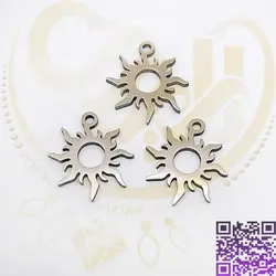 آویز استیل خورشید کد24 - خرازی آرامیس - آویز ساعت-آویز پابند-رنگ ثابت-آویز کوچک-